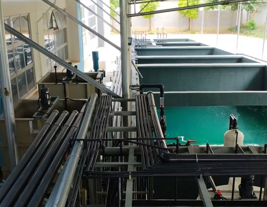 貴港某電子廠廢水處理工程現場